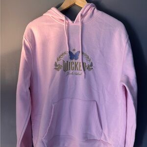 Spirit Pink Hoodie with Embroidered 'Wicked' and Butterfly